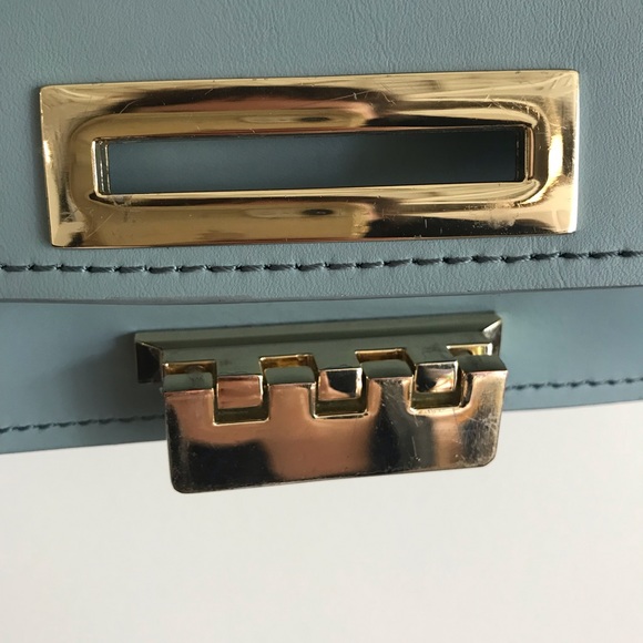 ZAC Zac Posen Earthette Crossbody Chain blue green - Picture 6 of 7